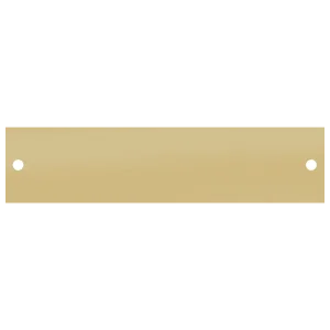 1 3/4" x 6" Brushed Gold Aluminum Plate with Two Holes