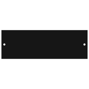 2 3/8" x 6 3/4" Black Brass Plate with Two Holes