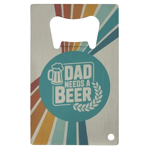 2 1/8" (L) x 3 3/8" (H) Stainless Steel Bottle Opener with Punch Hole