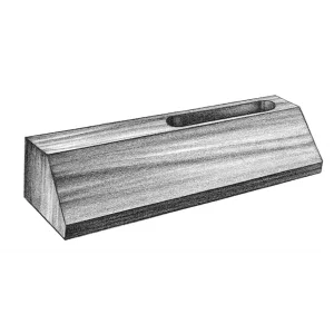 2 3/8" x 1 3/4" x 8 1/4" Walnut Nameplate with Card Holder