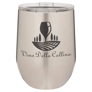 Polar Camel 12 oz. Stainless Steel Stemless Wine Tumbler with Standard Lid