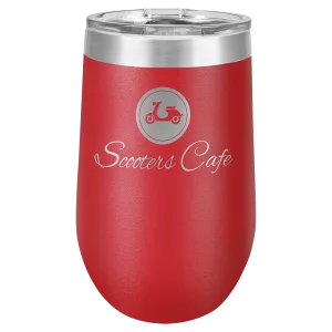 Polar Camel 16 oz. Red Stemless Wine Tumbler with Standard Lid