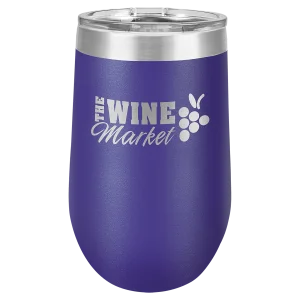 Polar Camel 16 oz. Purple Stemless Wine Tumbler with Standard Lid