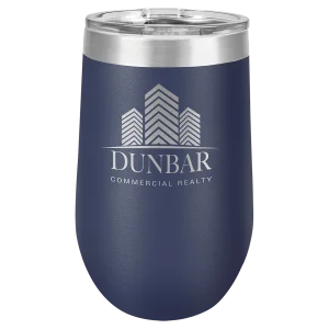 Polar Camel 16 oz. Navy Blue Stemless Wine Tumbler with Standard Lid