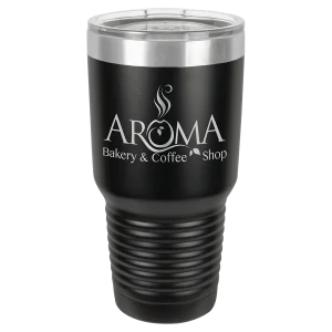 Polar Camel 30 oz. Black Ringneck Tumbler with Standard Lid