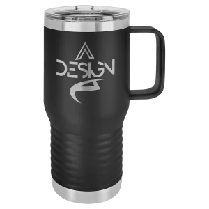 Polar Camel 20 oz. Black Vacuum Insulated Travel Mug with Slider Lid