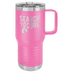 Polar Camel 20 oz. Pink Vacuum Insulated Travel Mug with Slider Lid