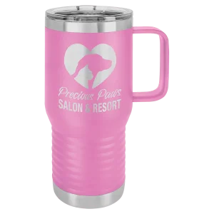 Polar Camel 20 oz. Light Purple Vacuum Insulated Travel Mug with Slider Lid