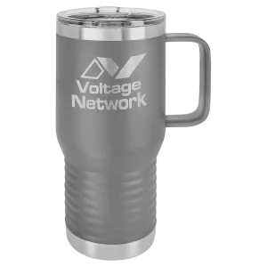 Polar Camel 20 oz. Dark Gray Vacuum Insulated Travel Mug with Slider Lid
