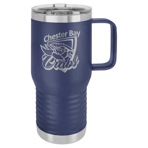 Polar Camel 20 oz. Navy Blue Vacuum Insulated Travel Mug with Slider Lid