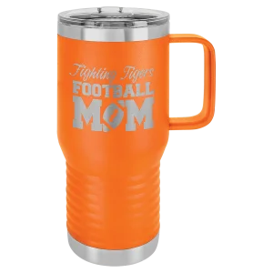 Polar Camel 20 oz. Orange Vacuum Insulated Travel Mug with Slider Lid
