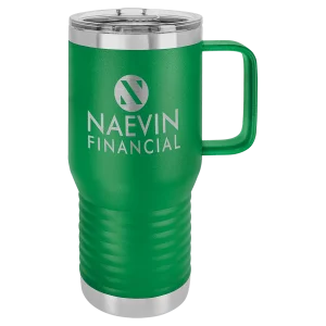 Polar Camel 20 oz. Green Vacuum Insulated Travel Mug with Slider Lid