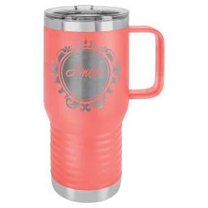 Polar Camel 20 oz. Coral Vacuum Insulated Travel Mug with Slider Lid