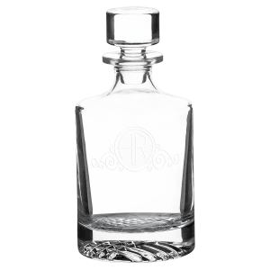 Polar Camel 850 mL Round Glass Decanter in Black Gift Box with Printed Paper Sleeve