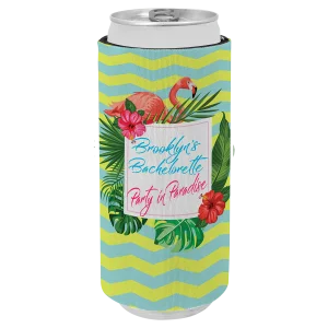 White Slim Custom Printed Beverage Holder